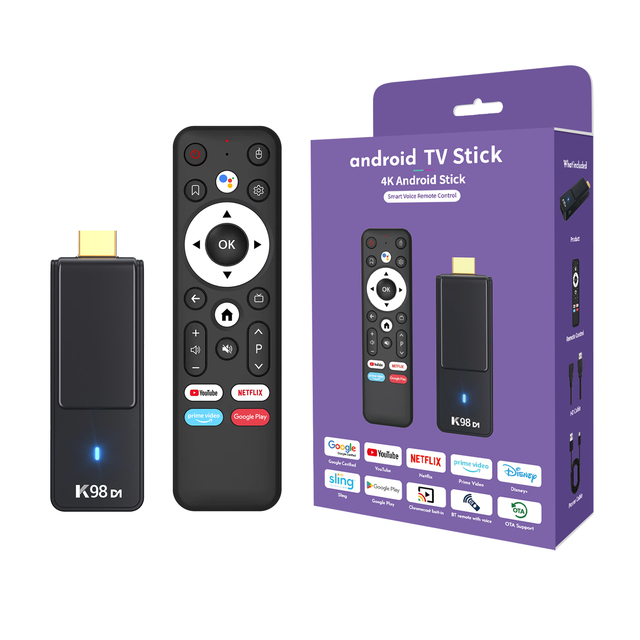 K98 D1 4K Hd Android 14 RK3518 Wifi6 Tv Stick 2GB+16GB USB Tv Stick Dongle With Bt 5.0
