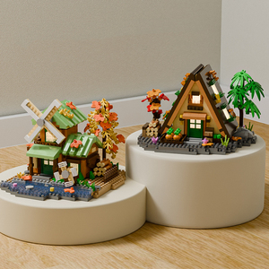 Modèle architectural miniature de maison en ABS sur le thème des bâtiments modernes, ensemble de blocs de construction DIY pour enfants, jouet éducatif, décoration de la maison - Product Image 3