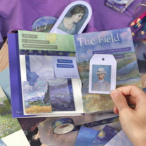 Kit de scrapbooking esthétique Simno Vintage Van Gogh, peinture à l'huile, matériel de collage, fournitures artisanales, cadeau pour débutant - Product Image 3