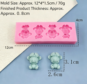 Molde de Silicona con Forma de Ratón de Dibujos Animados, Molde para Decoración de Pasteles con Fondant, Molde para Velas Aromáticas de Yeso, Molde para Chocolate - Product Image 4