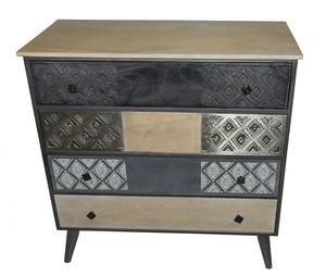 Commode contemporaine en manguier de style industriel Armoire de salon de ferme moderne avec accents en fer - Product Image 1