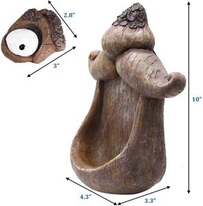 Nhựa vui vẻ cũ người đàn ông cây Mặt điêu khắc sân nghệ thuật chim trung chuyển trang trí vườn - Product Image 3