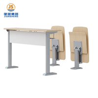 Chaise de salle de conférence universitaire avec tablette d'écriture pliable JS Group School Furniture