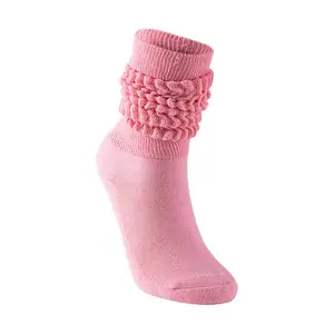 KTD-29172 cotone solido moda vendita calda all'ingrosso ragazze equipaggio calzini da donna Slouch personalizzati