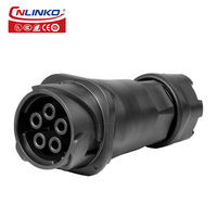 Cnlinko-Conector de alimentación hembra circular industrial IP68, 5 pines de plástico, 50A, 500V, CA, resistente al agua