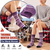 KT252 OEM Chaussettes chaudes d'hiver thermiques extrêmes personnalisées 3 paires pour hommes femmes Chaussettes de bottes de ski isolées extra épaisses