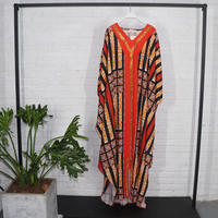 Robe africaine d'été décontractée ample ornée de diamants, imprimée sur mesure pour femme musulmane