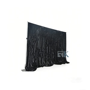 Juegos de Cortinas Telescópicas para Soporte de Fondo de Eventos, Cortinas Opacas - Product Image 1