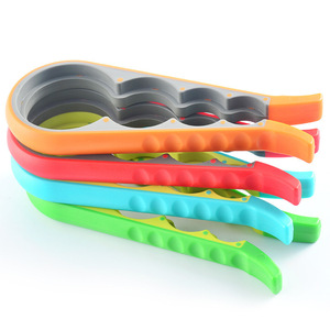 Ouvre-bouteille multifonctionnel créatif 4-en-1 en acier inoxydable, ouvre-boîte antidérapant pour cuisine, décapsuleur torsadé pour vin, usage domestique, en plastique - Product Image 5