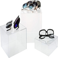 Supports de présentation en acrylique transparents, empilables