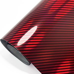Carbon Fiber <strong>Vinyl</strong> Film 9D Effect High Gloss Wrap FILM Sticker Laser Red <strong>Car</strong> Interior Sticker <strong>for</strong> <strong>Car</strong> Motorcycle DIY Waterproof - Product Image 1