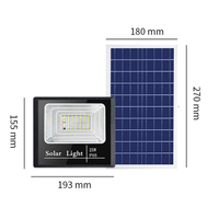 Projecteur solaire LED en aluminium à panneau séparé avec détecteur de mouvement, étanche IP67, haute efficacité 200W, pour stade