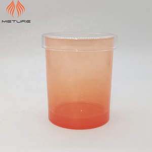 Bocaux à bougies <span class=keywords><strong>en</strong></span> <span class=keywords><strong>verre</strong></span> translucide ombré rose pâle METURE 15 oz avec base épaisse, contenants de cire parfumée de luxe pour la décoration intérieure - Product Image 2