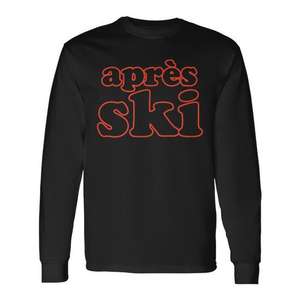 Maglietta a Maniche Lunghe Apres Ski Stile Retrò Abbigliamento per Sport Invernali - Product Image 1