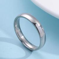 RS1124 Edelstahl Damen Plain Wide 4mm Ehering Stapeln Einfache Goldringe Ehering Paar Liebhaber Ring