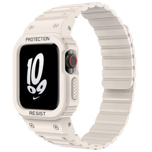 Étui de protection robuste avec bracelet pour Apple Watch Ultra 49mm SE 44mm Series 1-9, bracelet en silicone magnétique - Product Image 4