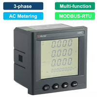 Compteur d'énergie triphasé Acrel AMC96L avec écran LCD de type panneau, 45-65Hz, RS485 Modbus-RTU, 660V AC, pour la surveillance de l'énergie solaire des postes de transformation