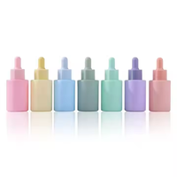 Clear Whosale Hot Selling 30ml Frosted Bunte Kosmetische Hautpflege Verpackung Glas Ätherisches Öl Tropf flaschen Glas