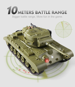 Ensemble de 2 chars de combat RC Heng Long Tank 3841-10 2.4g à l'échelle 1/30, <span class=keywords><strong>Sherman</strong></span> Easy Eight contre M26 Pershing - Product Image 4