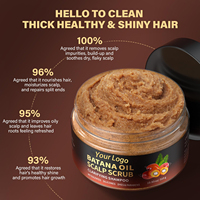 Vente en gros, marque privée personnalisé, exfoliant à l'huile de romarin, croissance des cheveux, exfoliant pour le cuir chevelu, gommage pour nourrir et clarifier