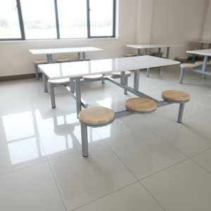 Offre Spéciale – Ensemble Table et Chaises de Restaurant/Cantine Moderne en Acier pour 6 Personnes – Idéal pour la Restauration Rapide Commerciale - Product Image 2