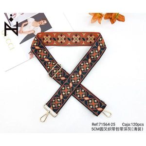 Cinghia in Tessuto da 5 Cm con Fibbia Rotonda Bianca per Borsa - Product Image 3