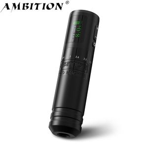 Ambition C1 1900mAh çekirdeksiz Motor 2.0-4.2mm 7-Level ayarlanabilir inme vücut sanatı için profesyonel kablosuz dövme makinesi kalem - Product Image 1