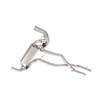 Sección de Escape Trasera de Acero Inoxidable SS304 con Acabado Espejo de 1.5mm de Grosor (Salida de Doble Lado con Válvula) para Mercedes-Benz W167 GLE 63