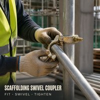 Raccord pivotant réglable galvanisé pour échafaudage, connecteur de tube en acier Q235 pour la construction d'échafaudages