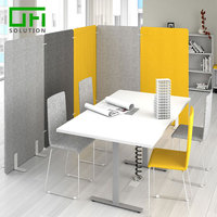 Panneaux de séparation acoustiques de bureau en feutre de polyester PET 100% recyclé, cloisons acoustiques portables en polyester, insonorisées