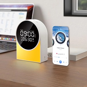White Noise Sleep Aid Desktop Night Light for <b>Speaker</b> with <b>LED</b> Display for Insomnia-Small Size - Product Image 4