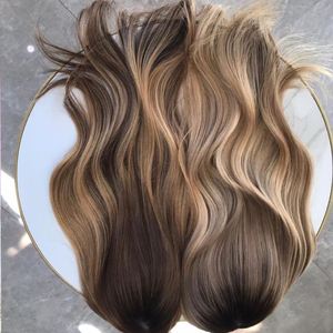 100% <span class=keywords><strong>capelli</strong></span> umani europei evidenziano Base di seta bionda parrucchino Base di seta legata a mano Topper per le donne che perdono i <span class=keywords><strong>capelli</strong></span> - Product Image 2