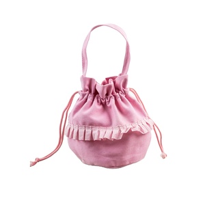 Custom Logo Eco Friendly Cute <b>Drawstring</b> Round Bottom <b>Bags</b> Gift Jewelry <b>Makeup</b> <b>Bags</b> for Women Shopping Tote <b>Bag</b> - Product Image 1