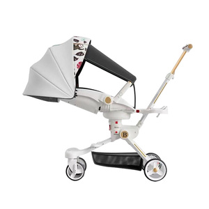 JXB <span class=keywords><strong>2022</strong></span> Date Convertible Réversible Berceau Landau En Alliage D'aluminium Facile Pliant Portable De Luxe Haut Paysage Bébé Chariot pour - Product Image 2