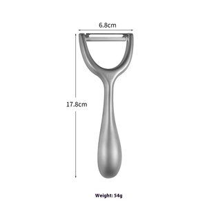 أداة مطبخ معدنية يدوية من الفولاذ المقاوم للصدأ بتصميم جديد ، مقشرة خضروات وفواكه متعددة الأغراض ، مقشرة طلاء صنفرة - Product Image 6