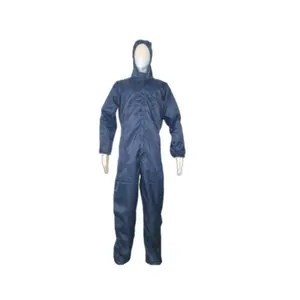Navy Blue Polyester Carbon Fiber Paint Overall Anti-static Reusable Painter Spray Suit with Hood
