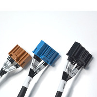 Conector de cable BMS AAUS01ASO-028K01 con carcasa y arnés de cableado personalizado en ambos extremos para automóvil, UL1332 24AWG, cobre estañado, 300V, electrónico