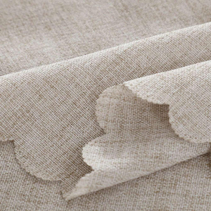 Tenda XinLan con Chiusura a Strappo, Senza Foratura, in Finto Lino Semitrasparente, per Porta Finestra alla Francese, Colore <span class=keywords><strong>Beige</strong></span> - Product Image 3