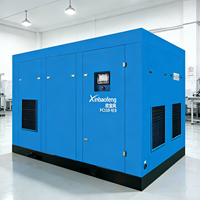 Compresseur d'air industriel à vis à double étage à aimant permanent VFD basse pression, haute efficacité, moteur lubrifié, refroidi par air, pour usine
