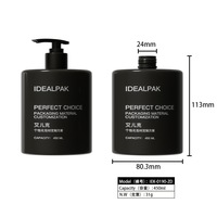 Flacon pompe rond en plastique PET doré de luxe 400 ml, vide et rechargeable pour cosmétiques