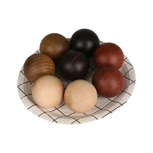 Varie perle di legno colorate rotonde di legno artigianato distanziatore perline per il fornitore di legno
