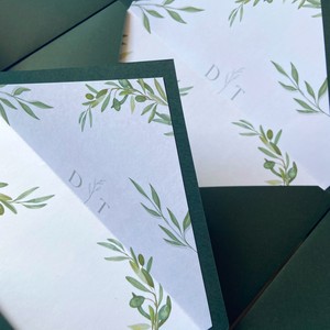 Sobres Personalizados con Forro para Invitaciones de Boda, Eventos, Sobres de Papel Verde Militar, Papelería para Fiestas de Matrimonio - Product Image 3