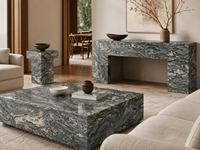 Dalles de quartzite naturel émeraude des Alpes polies, découpées sur mesure, pour carrelage de sol, plans de travail d'îlots de cuisine, comptoirs de bar et dessus de tables consoles
