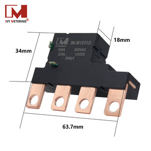 Relé de enganche de 2 polos para medidor inteligente, interruptor auxiliar <span class=keywords><strong>UC3</strong></span> 12V 60A 100A, 1 unidad - Product Image 3
