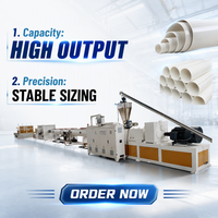 Machine d'extrusion à double vis PLC pour la fabrication de tuyaux en PVC UPVC de 16-630 mm, pour l'alimentation en eau, le drainage, les gaz et les huiles, à trois couches