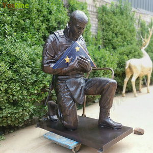 Statua in Bronzo <span class=keywords><strong>di</strong></span> Gruppo <span class=keywords><strong>di</strong></span> <span class=keywords><strong>Soldati</strong></span> a Grandezza Naturale, Design Personalizzato per Parchi all'Aperto - Product Image 2