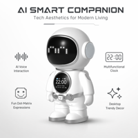 Assistant vocal IA Astronaute en combinaison blanche avec yeux numériques CE CPC Interaction vocale Vente en gros B2B