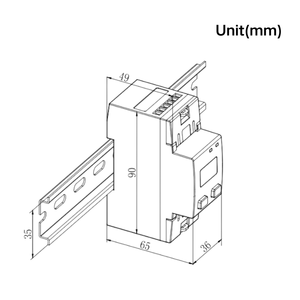มิเตอร์วัดไฟฟ้าดิจิตอลแบบเฟสเดียว YUCHENG YC-DM10 RS485 พร้อมจอ LCD แสดงผลมัลติมิเตอร์ วัดแรงดัน กระแสไฟฟ้า ความแม่นยำระดับ 0.2 รองรับกระแสสูงสุด 80A - Product Image 5