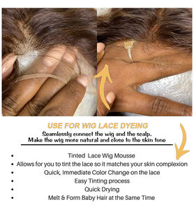 Perruque en <span class=keywords><strong>mousse</strong></span> teinte pour femme, offre spéciale - Product Image 4