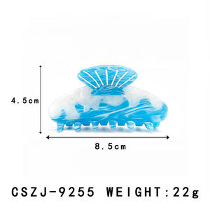 Pinzas para el Cabello de Acetato con Forma de Concha Marina, Estilo Oceánico, Personalizadas y Sencillas, Accesorios para el Cabello de Mujer al por Mayor. - Product Image 2